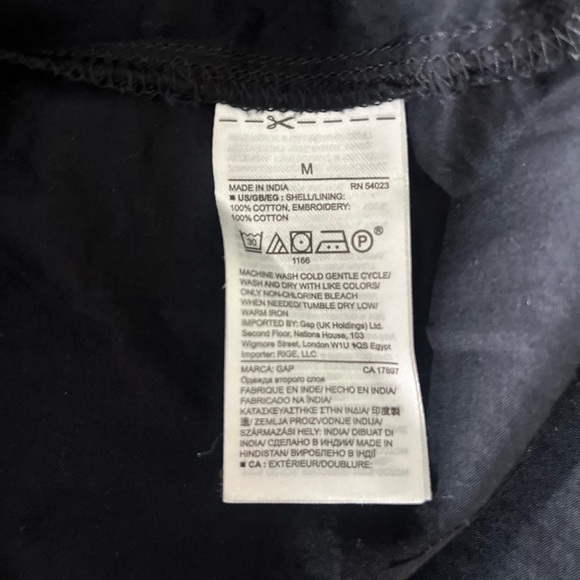 NWT GAP Maternity Black Eyelet Mini Dress Size Medium - Picture 9 of 9